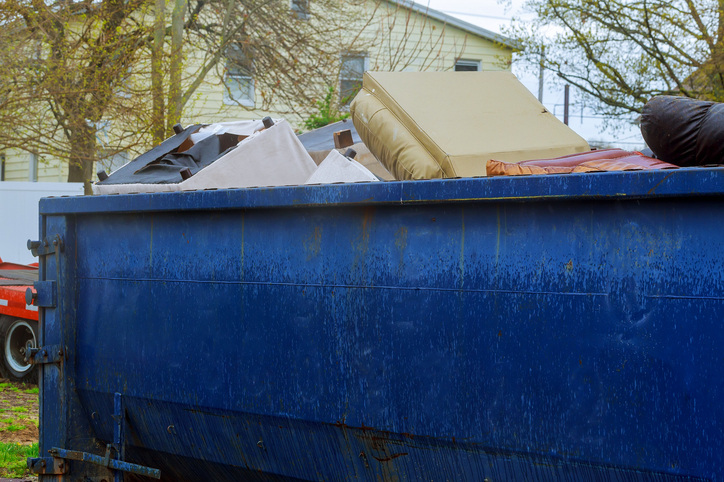 dumpster used for debris removal